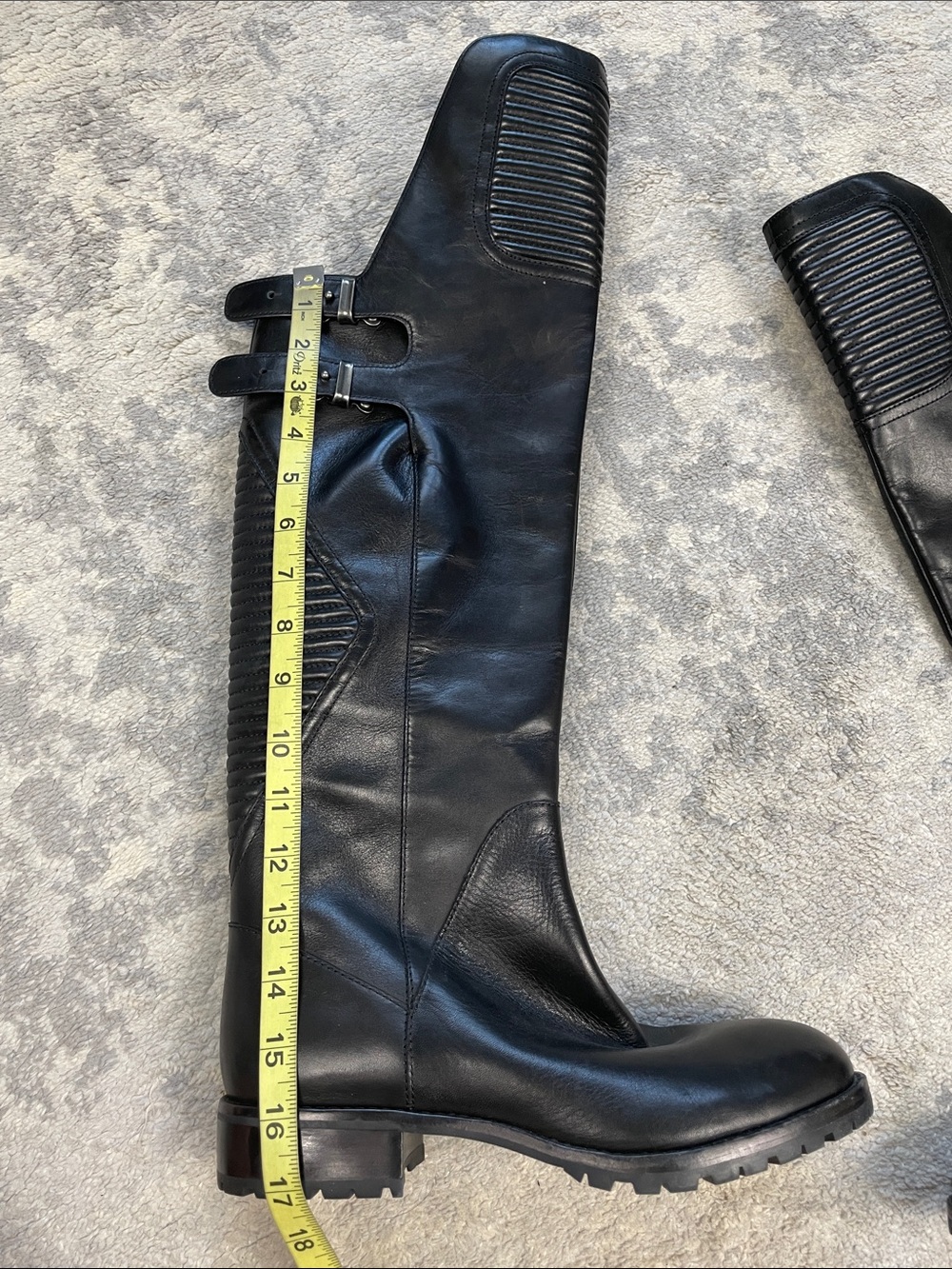 Marc by Marc Jacobs Easy Rider Over The Knee Boots Black Leather Sz 40 - Picture 6 of 16